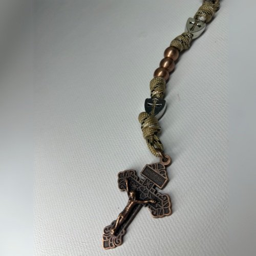 Terço dos Homens Bronze Arcanjo Miguel 50 cm