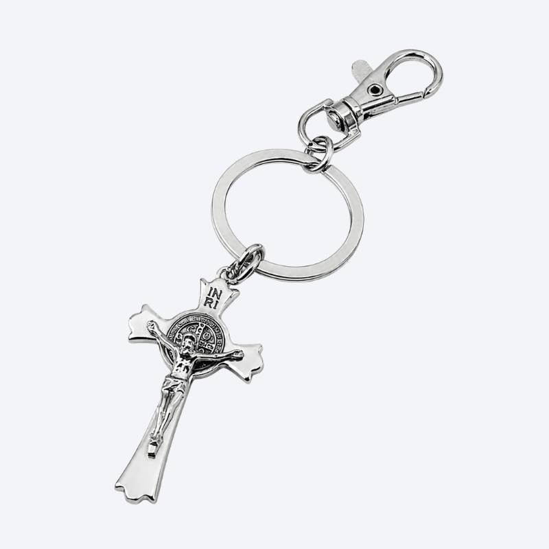 Chaveiro Crucifixo São Bento 12 cm