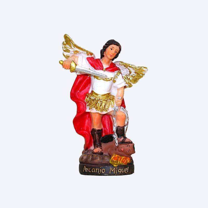 Arcanjo Miguel 8 cm Manto Vermelho