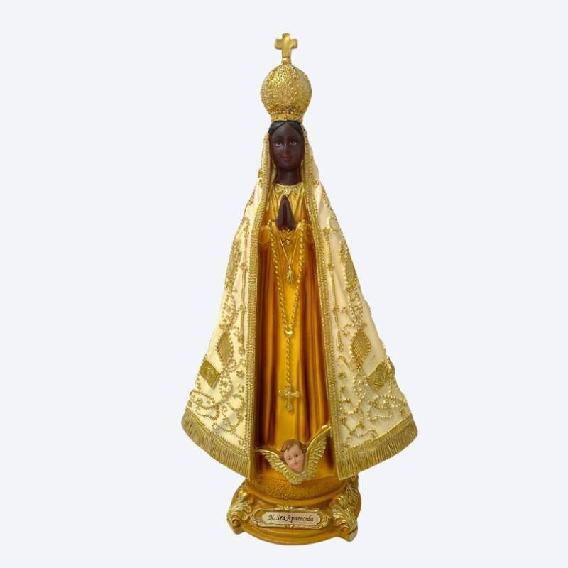 Nossa Senhora Aparecida Italiana 12,5 cm Dourada