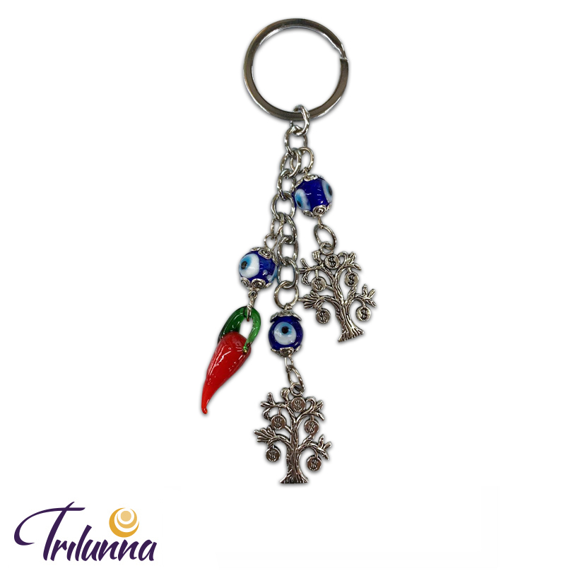 Chaveiro 13cm Árvore Vida/Pimenta