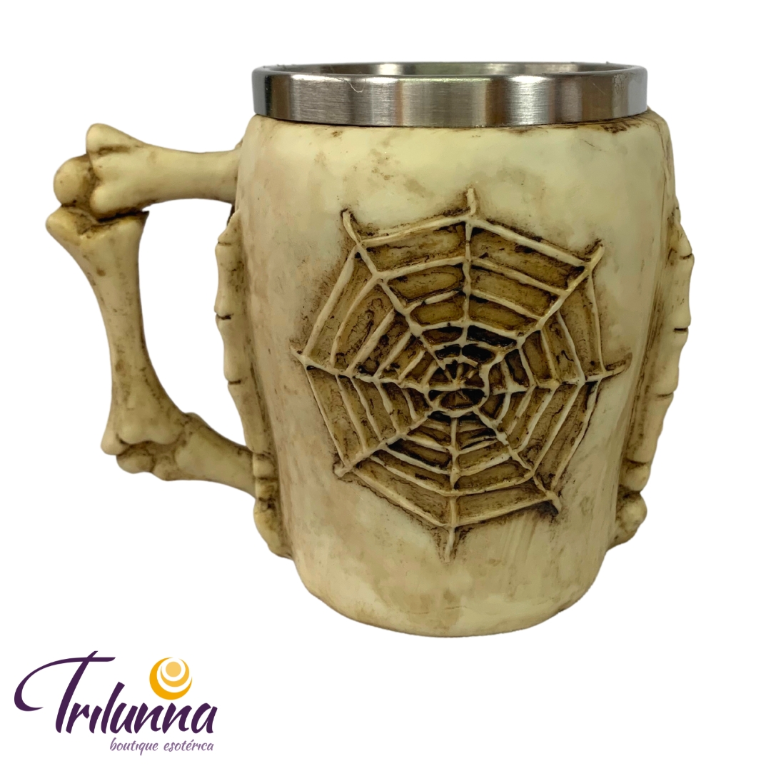 Caneca Decorativa Colecionável 11Cm Caveira Não Ouço