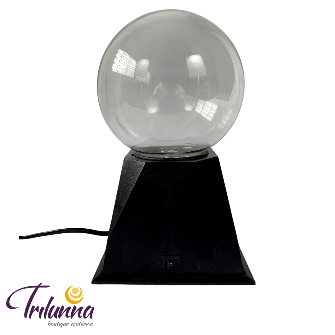 Luminária Decorativa Bola De Raios Azuis 220V