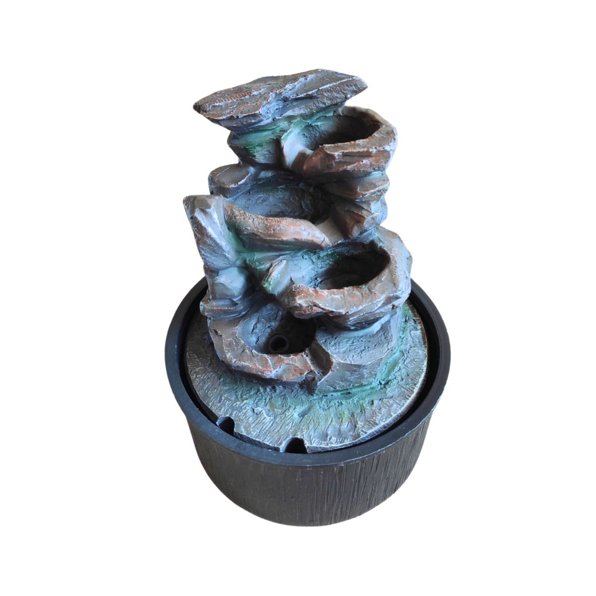 Fonte de Água Decorativa Gruta de Pedras 3 Quedas 19cm Bivolt