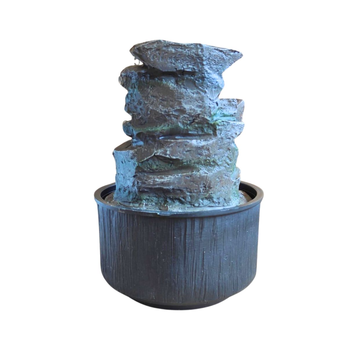 Fonte de Água Decorativa Gruta de Pedras 3 Quedas 19cm Bivolt