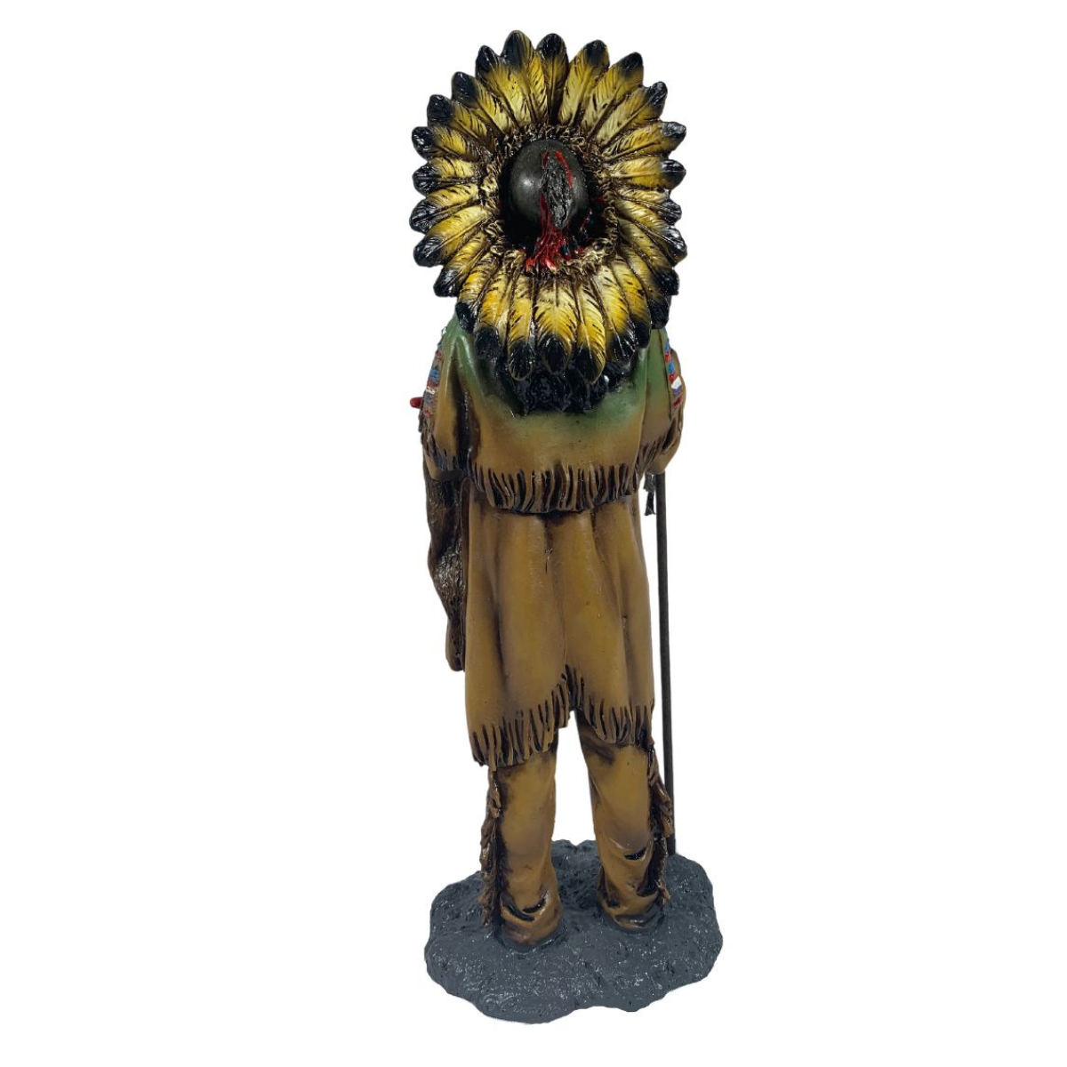 Índio Xamânico 34cm Resina Artesanal Caboclo Decoração