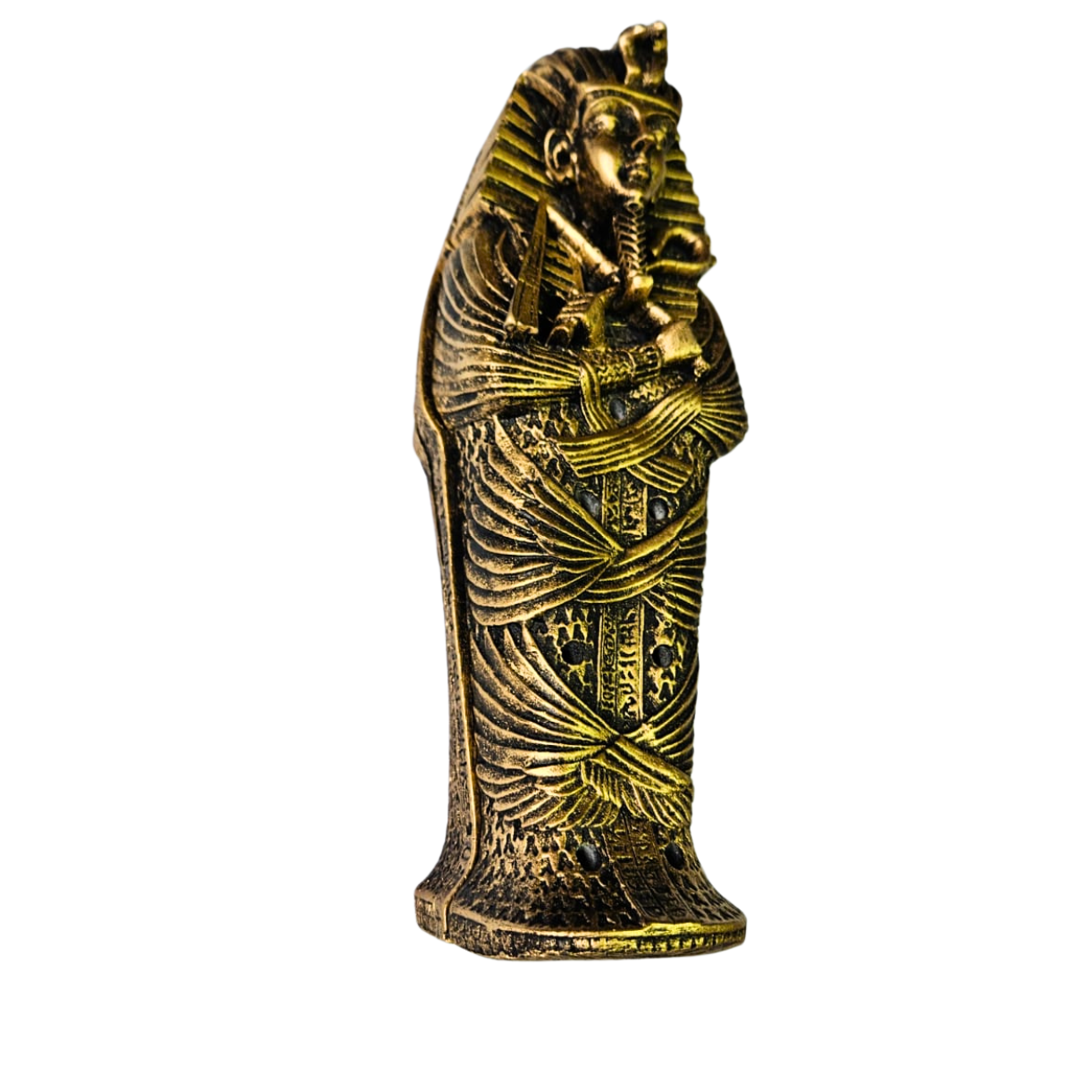 Incensário Sarcófago Egípcio Dourado